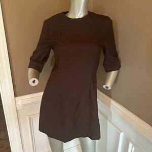 NWT ZARA Brown Steath Dress Sz Small